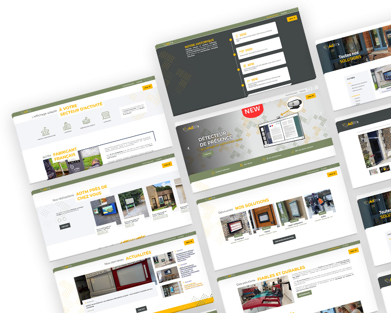 refonte site vitrine bordeaux affichage numérique légal mairies adtm expertise digitale
