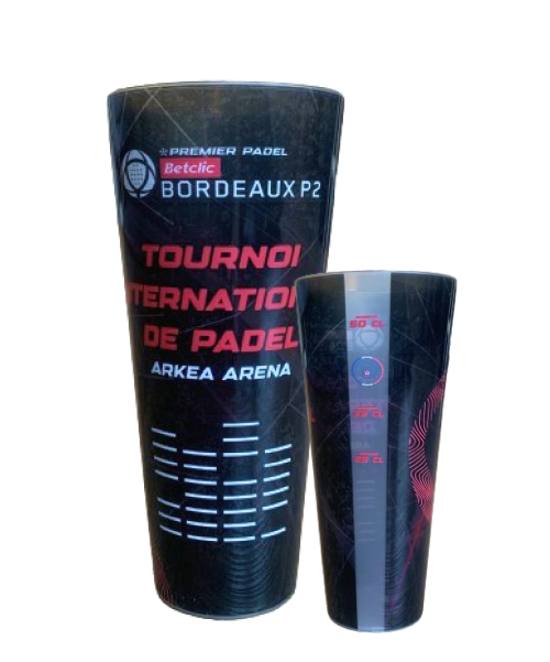agence digitale goodies eco cup graphisme betclic bordeaux premier padel