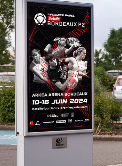 agence digitale definima création affiche print tournoi betclic bordeaux premier padel