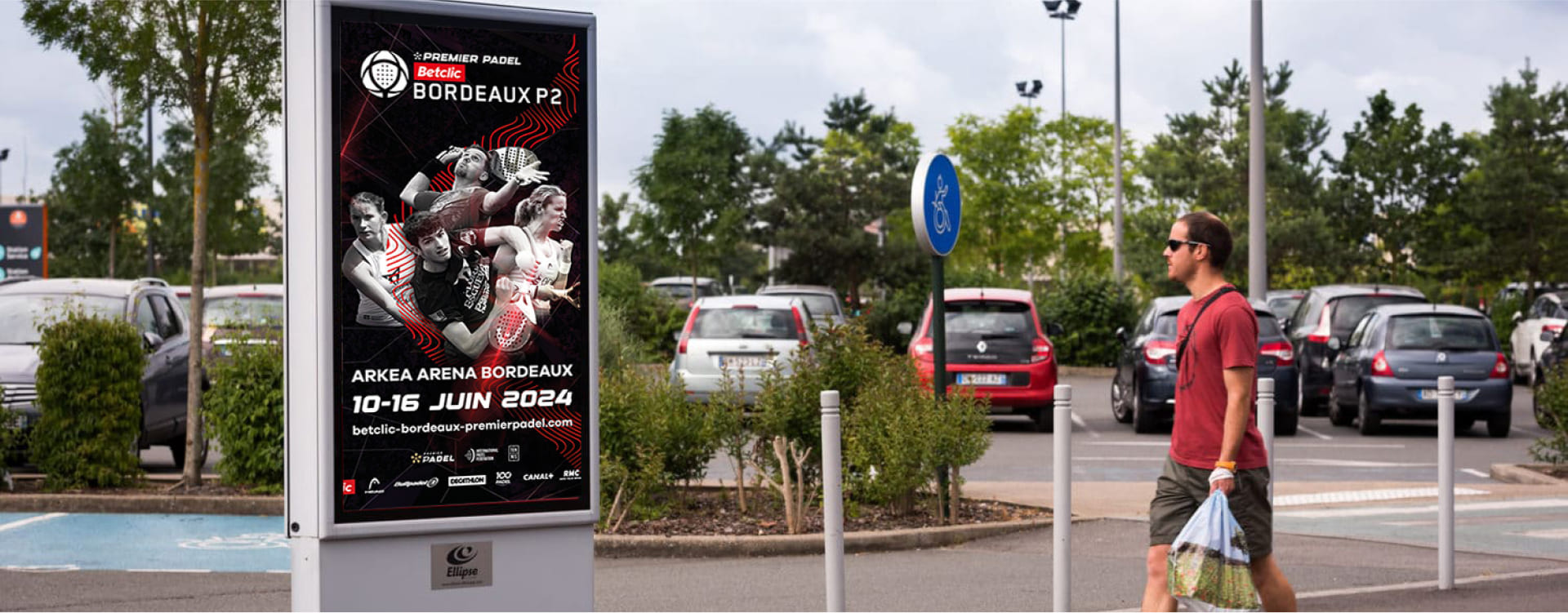 agence digitale definima affichage print tournoi betclic bordeaux premier padel