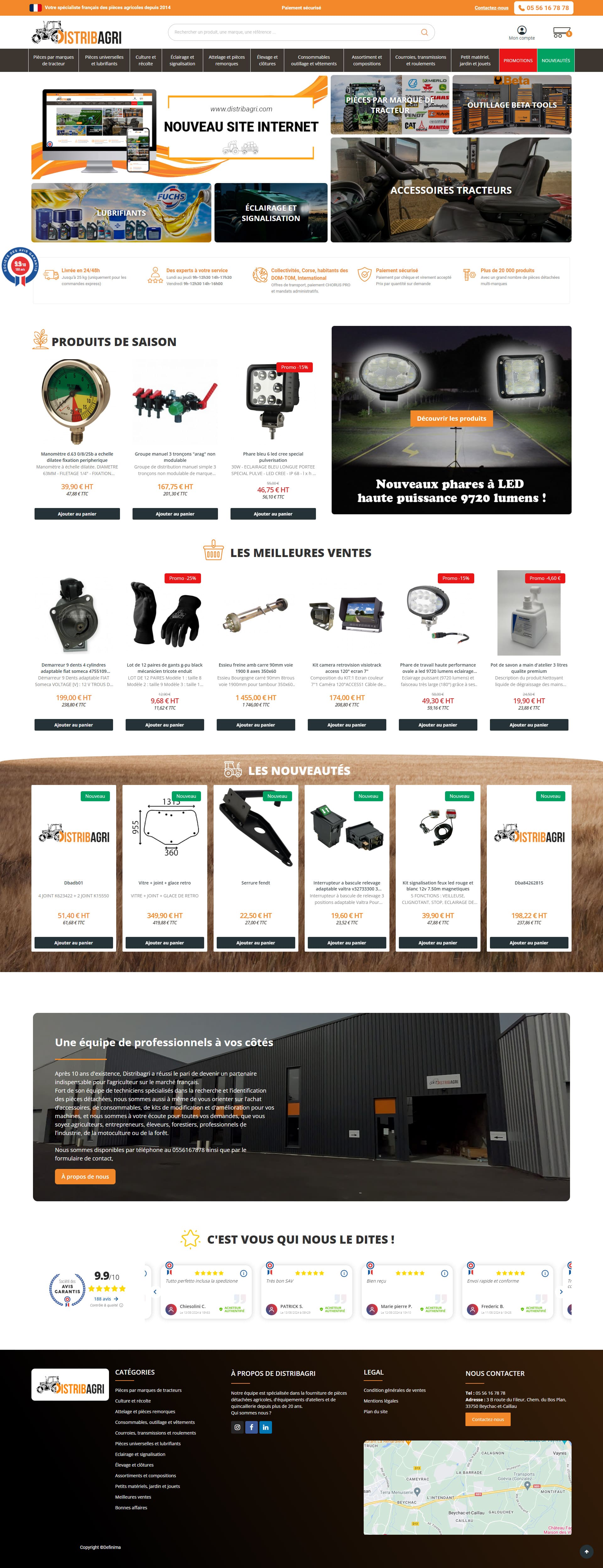 refonte site e-commerce prestashop distribagri mega menu visuel webmarketing seo référencement naturel