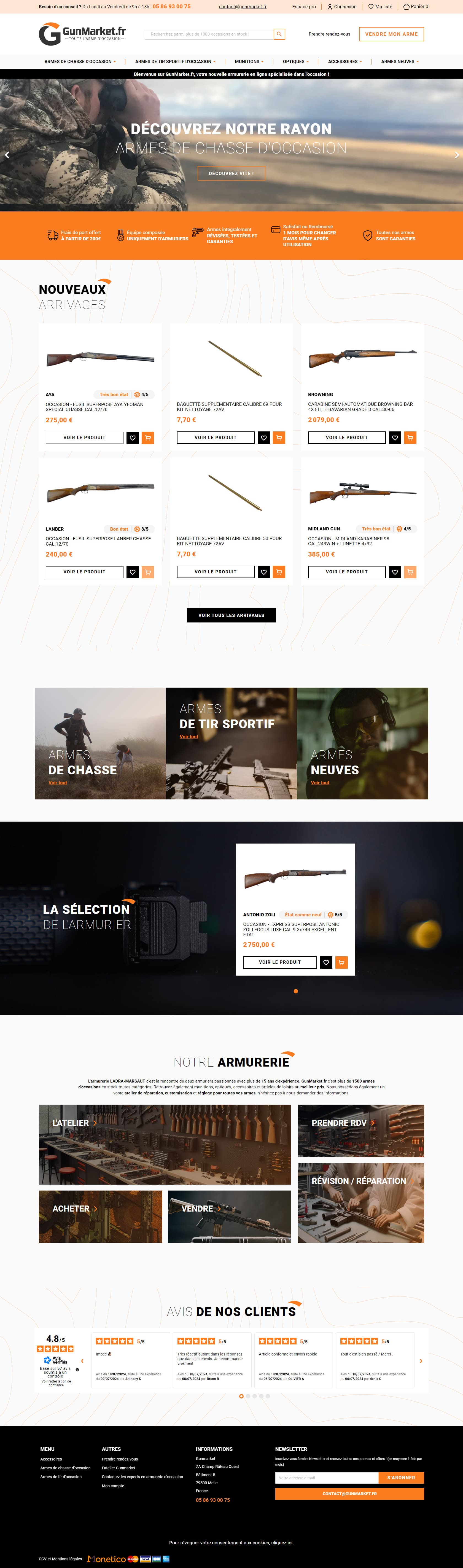 gunmarket site e-commerce prestashop couplage naturabuy développement modules sur mesure