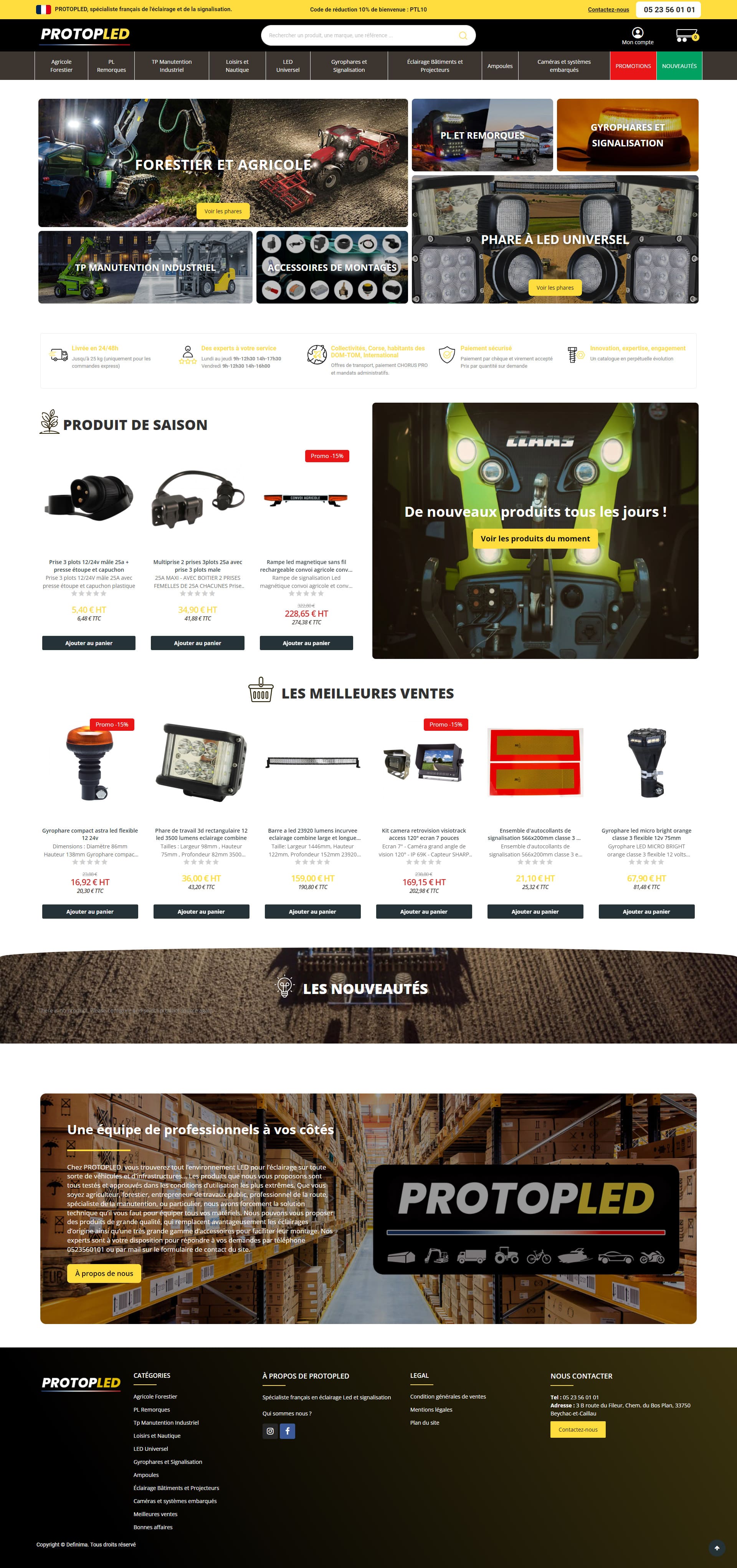 refonte site e-commerce prestashop protopled mega menu visuel duplication mise en page intégration contenu