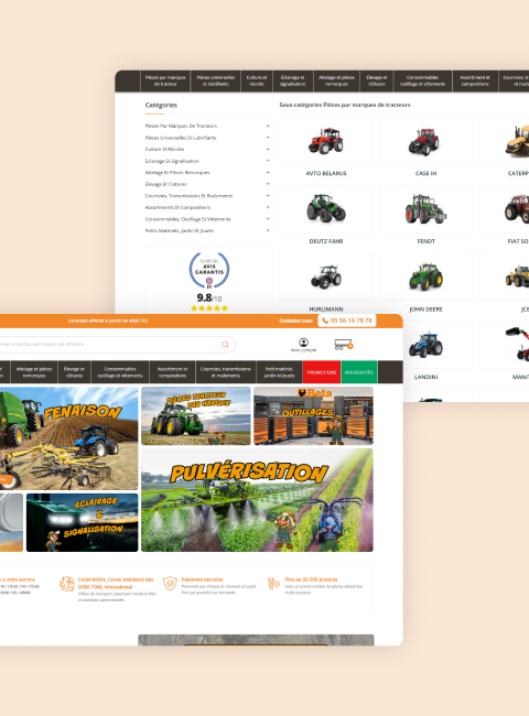 développement site e-commerce prestashop distribagri sur mesure agence digitale bordeaux gironde