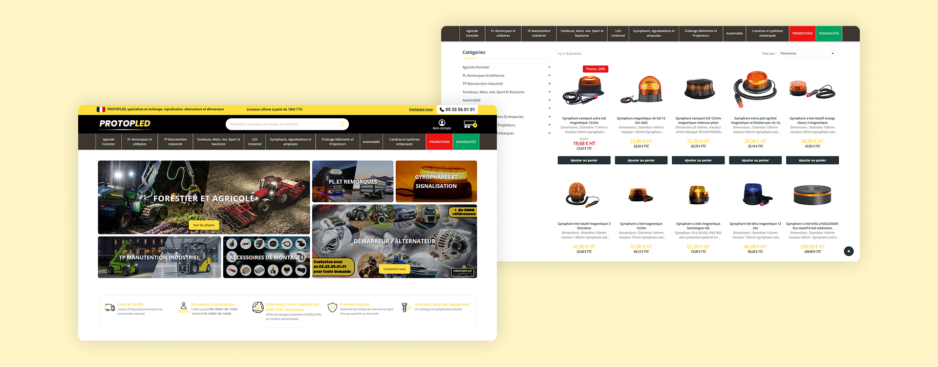 site e-commerce sur mesure protopled moteur de recherche intégré agence digitale bordeaux