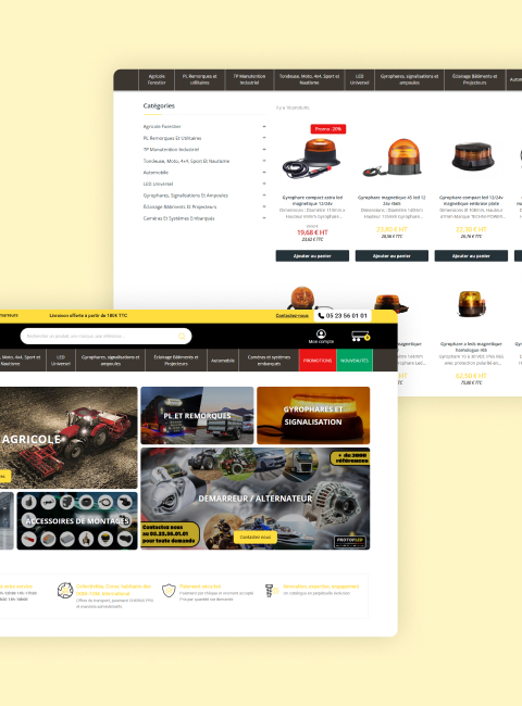 site e-commerce prestashop protopled moteur de recherche intégré agence digitale bordeaux