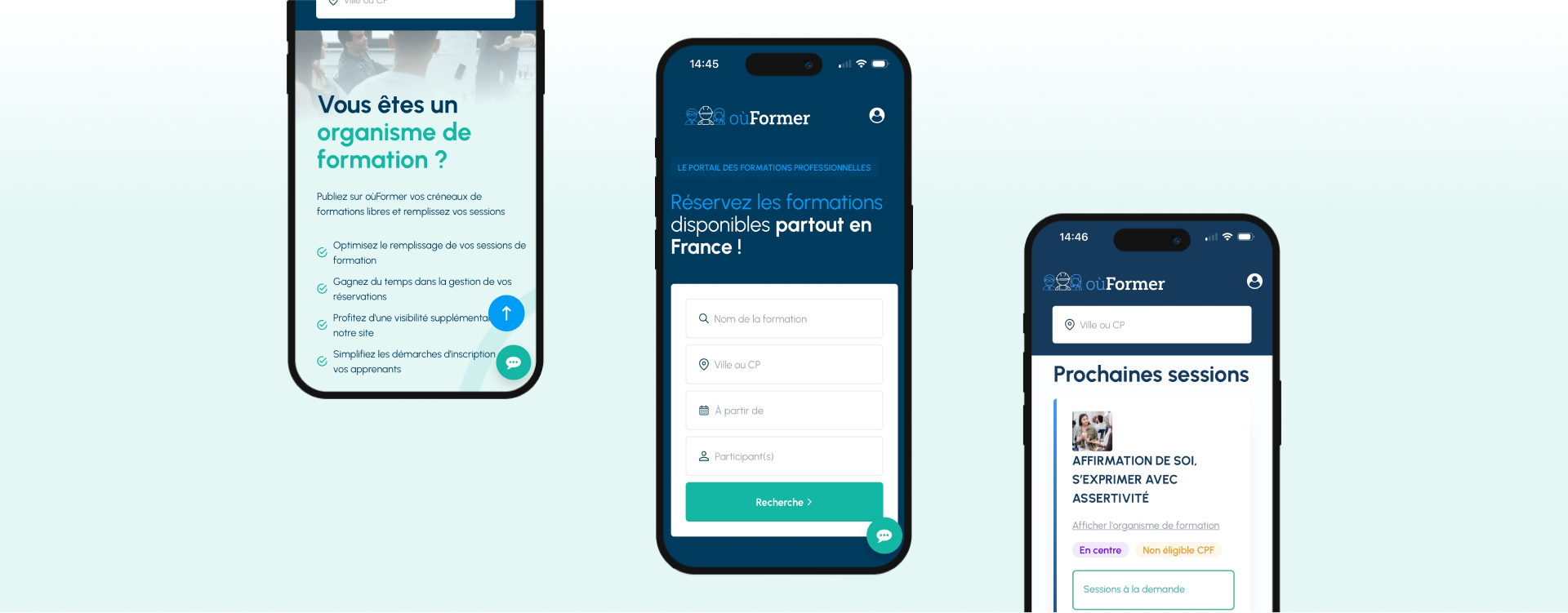 site internet ou former formation en ligne site web sur mesure synfony next js react agence web