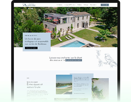 création site vitrine WordPress responsive design identité marque présence ligne bordeaux pro