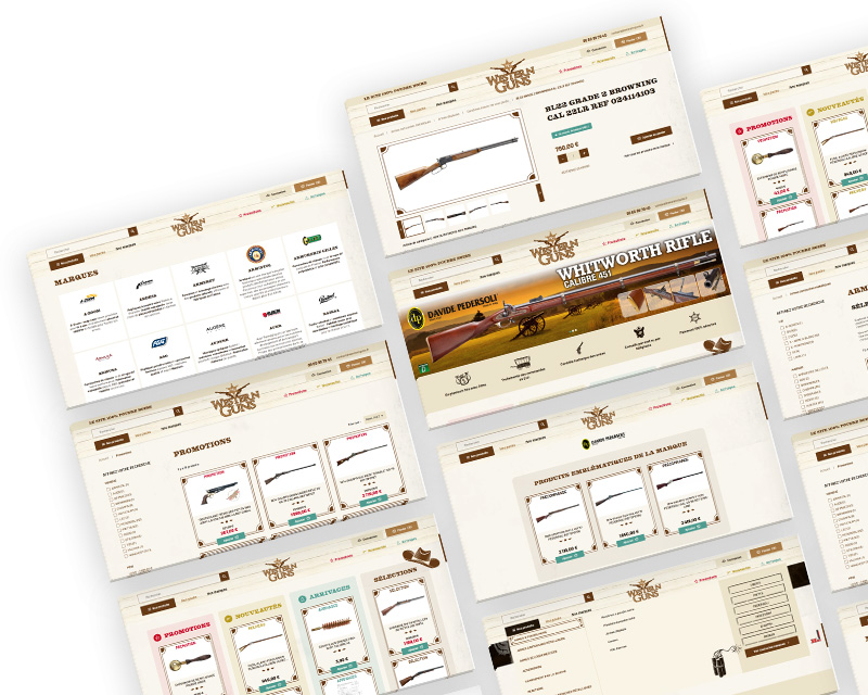 refonte e-commerce bordeaux armes anciennes collection western guns univers historique
