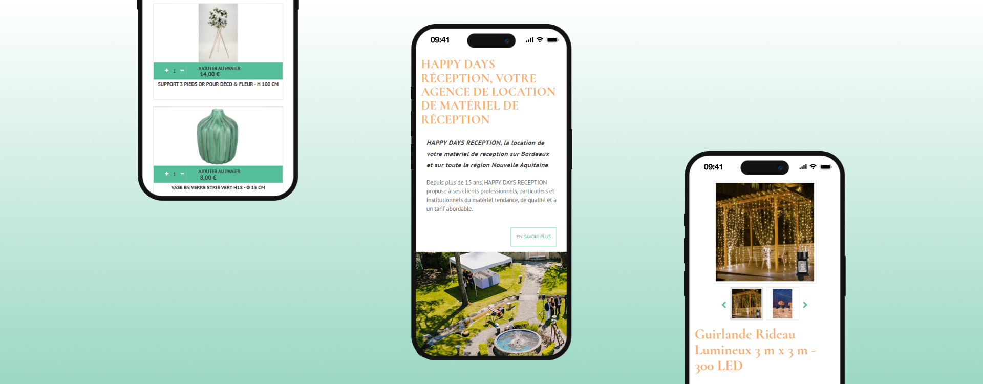 module devis en ligne site location matériel réception PrestaShop ERP HappyDays