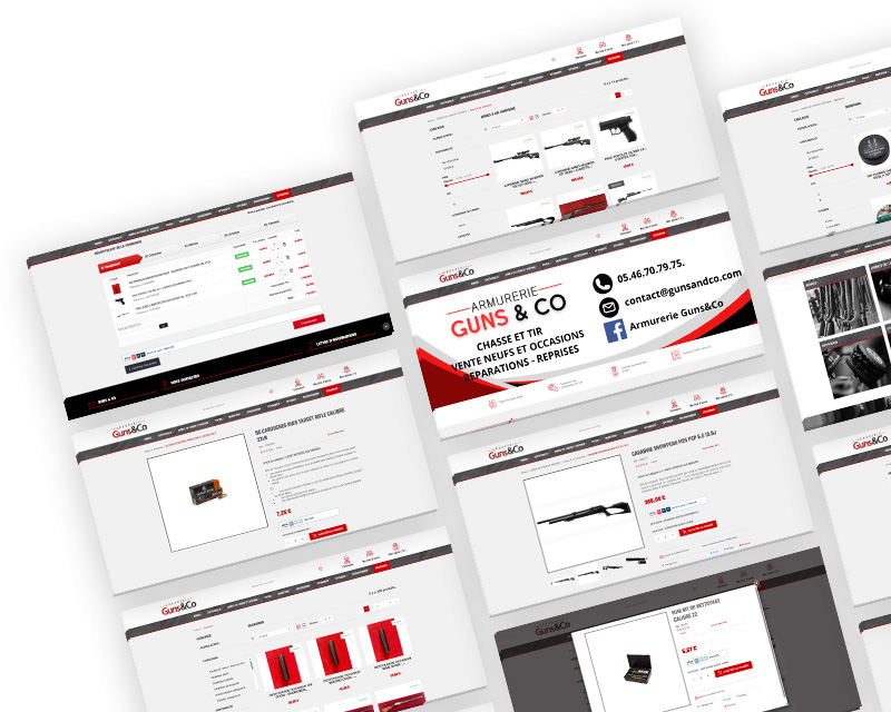 refonte e-commerce bordeaux armurerie en ligne guns & co accessoires tir chasse logistique