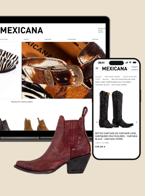 refonte prestashop marca mexicana bottes gypsy western rock luxe artisanat gestion catalogue