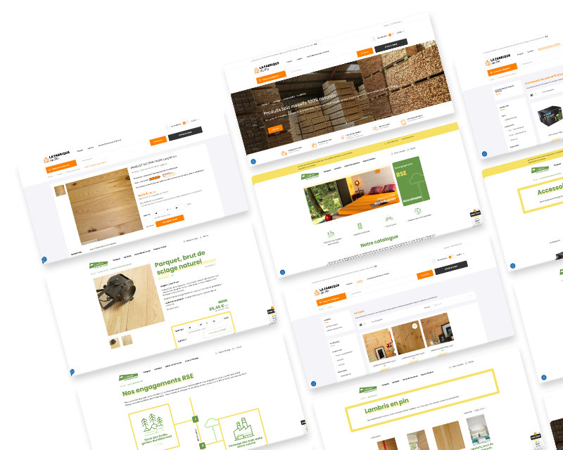 refonte site internet bordeaux design responsive UXUI catalogue produits menuisier sur mesure