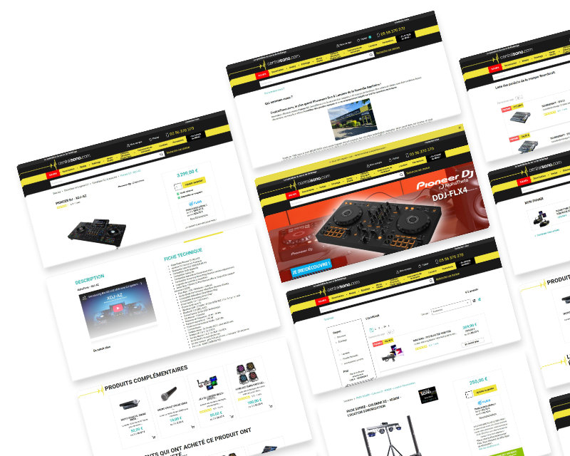 refonte site e-commerce bordeaux sonorisation éclairage matériel dj événementiel centralsono