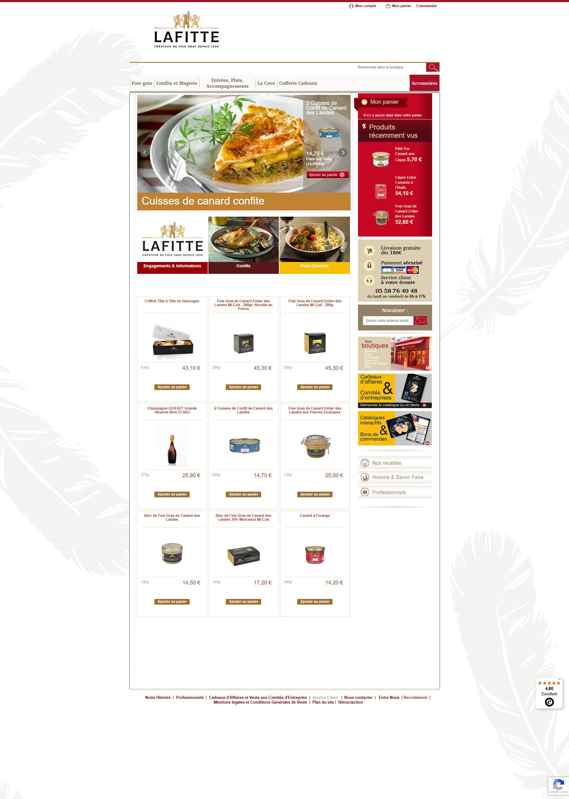 Agence Definima développement web Bordeaux creation site e-commerce CMS magento lafitte foie gras
