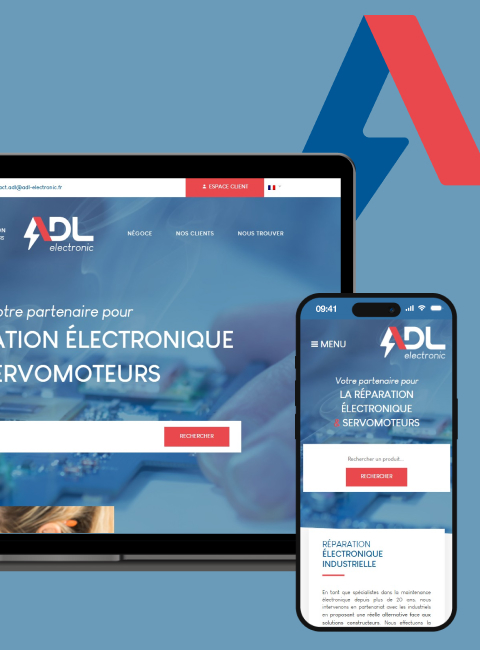 Espace client sur mesure B2B ADL Electronic demande de devis historique d'achats commandes réparation portail services