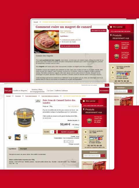 Design graphique site marchand e-commerce gastronomie francaise luxe maison lafitte agence web